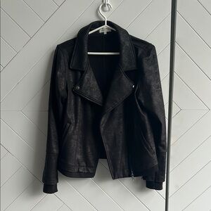 Women's Grace and Lace Black Faux Leather Jacket size L